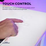 Trust GXT 709W Luminus RGB-gamingbureau gaming desk Wit