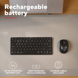 Trust Nado II Bluetooth-toetsenbord Zwart, US lay-out, Scissor switches, Bluetooth