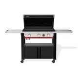 Weber SLATE GPD Premium Stand-up Griddle 76 cm Plancha gasbarbecue Zwart, 3 branders | opklapbare zijtafels | kastruimte | 260 °C en hoger