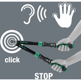 Wera Click-Torque Lock A 3 R/L draaimomentsleutel Zwart/groen, Instelbaar, Torque Lock functie, doorsteekvierkant (1/2"), rechtsom en linksom vastdraaien, 40-200 Nm