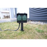 Brennenstuhl Tuincontactdoos met aardspies 1154430 2-voudige stekkerdoos Zwart, 2x stekker, 1,4 meter, IP44