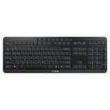 CHERRY STREAM DESKTOP ULTIMATE draadloze desktopset Zwart, US lay-out (QWERTY), Cherry SX-Schaartechnologie, 100%, 4000 dpi, White leds, ABS, 2.4 GHz / Bluetooth / USB
