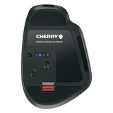CHERRY STREAM DESKTOP ULTIMATE draadloze desktopset Zwart, US lay-out (QWERTY), Cherry SX-Schaartechnologie, 100%, 4000 dpi, White leds, ABS, 2.4 GHz / Bluetooth / USB