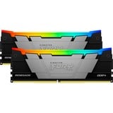 Kingston FURY 64 GB DDR4-3200 Kit werkgeheugen Zwart, KF432C16RB2AK2/64, Renegade RGB, XMP