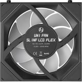 Lian Li UNI FAN SL-INF LCD FLEX RGB case fan Zwart, 120 x 124 x 28 mm, PWM