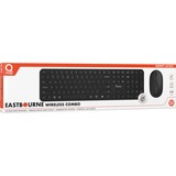 Qware Eastbourne draadloze combo desktopset Zwart, EU lay-out (QWERTY), Membraan, 100%, 800 - 1600 DPI, 2,4 GHz USB | Bluetooth