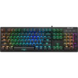Sharkoon SKILLER SGK30 Blue, gaming toetsenbord Zwart, US lay-out, Huano Blue, RGB leds