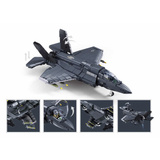 Sluban ModelBricks - F-35B Lightning II STOVL-fighter Constructiespeelgoed Schaal 1:44