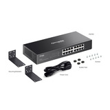TP-Link Omada ES216G 16-Poort Gigabit Easy Managed Switch Zwart