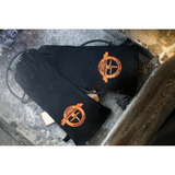 The Windmill Lederen BBQ Handschoenen Zwart, 1 maat, Runderleer
