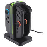 Trust GXT 1256 Laaddock voor Joy-Con 2 oplader Zwart, 4x USB-C, Nintendo Switch 2