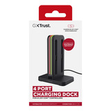 Trust GXT 1256 Laaddock voor Joy-Con 2 oplader Zwart, 4x USB-C, Nintendo Switch 2