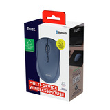 Trust Yvi+ Draadloze Muis Compact Blauw, 800-1600 Dpi, 2.4GHz, Bluetooth, Stille Knoppen 