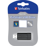 Verbatim PinStripe USB Drive 16 GB usb-stick Zwart, USB 2.0