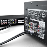 goobay Stereo RCA Audio Connection Cable kabel Zwart/grijs