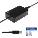 ACT Connectivity USB-C laptoplader met Power Delivery profielen 65W voedingseenheid Zwart