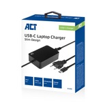 ACT Connectivity USB-C laptoplader met Power Delivery profielen 65W voedingseenheid Zwart