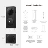 Aqara Slimme Video Deurbel G410 Select Zwart, Wifi, Bluetooth, Zigbee, Matter