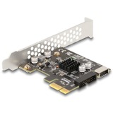 DeLOCK PCIe x1 naar interne USB 5 Gbps Type-E + 19-pin USB-pin header usb-controller 