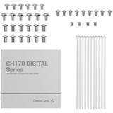 DeepCool CH170 DIGITAL mini tower behuizing Wit | 2x USB-A | 1x USB-C