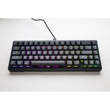 Ducky ProjectD Tinker 65 met QMK/VIA RGB mechanisch toetsenbord Zwart, US lay-out (QWERTY), Cherry MX Red, 65%, RGB leds, Double-shot PBT, Hot-swappable, Gasket mount