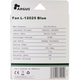 Inter-Tech L-12025 120x120x25mm case fan Zwart/blauw, 120 x 120 x 25 mm