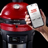 Kamado Joe Konnected Joe digitale houtskoolgrill en -roker barbecue Rood/zwart, Ø 46cm, Wi-Fi, App