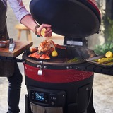 Kamado Joe Konnected Joe digitale houtskoolgrill en -roker barbecue Rood/zwart, Ø 46cm, Wi-Fi, App