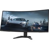 Lenovo G34w-30 34" UltraWide gaming monitor Zwart, 170 Hz (Overclock), HDMI, DisplayPort, Audio, AMD FreeSync