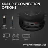 Logitech G PRO X 2 LIGHTSPEED Wireless over-ear gaming headset Zwart, Pc, PlayStation 5, PlayStation 4, Nintendo Switch