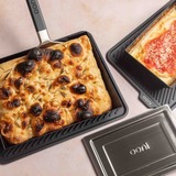 Ooni Detroit Style Pizza Pan Medium (32cm x 24cm) bakvorm Grijs/zilver, Incl. deksel