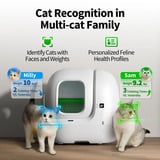 PETKIT Purobot Max Pro automatische kattenbak toilet Wit, AI-Power camera