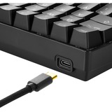 Sharkoon SKILLER SGK50 S4, gaming toetsenbord Zwart, US lay-out, Kailh Blue, RGB leds, Hot-swappable, 60%