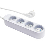 Shelly Power Strip Gen4 4-voudige stekkerdoos Wit, 4x stekker, WiFi, Bluetooth, Zigbee