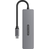 Sitecom 5-in-1 USB-C Power Delivery Multiport usb-hub Grijs