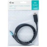 i-tec USB-C naar HDMI kabel Zwart, 2 meter, 4K 60 Hz