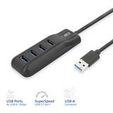 ACT Connectivity USB-A hub 3.0, 4 poorts USB-A usb-hub Zwart