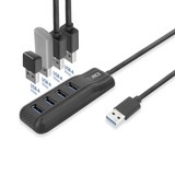 ACT Connectivity USB-A hub 3.0, 4 poorts USB-A usb-hub Zwart