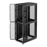 APC NetShelter SX, Server Rack Enclosure, Colocation, 2 x 20U Zwart/groen, 600W x 1070D mm, AR3200B2