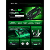 ATK RS6 Air Esports Hall Effect Keyboard Blauwgroen, US lay-out (QWERTY), 65%, RGB