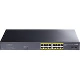 Cudy 16-GbE PoE+ Switch with 2 Uplink SFP Zwart