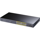 Cudy 16-GbE PoE+ Switch with 2 Uplink SFP Zwart