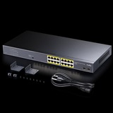 Cudy 16-GbE PoE+ Switch with 2 Uplink SFP Zwart