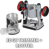 EINHELL Accu boven-/kantenfreesTP-RO 18 Set Li BL bovenfrees Rood, Incl. Accessoire set, Accu en oplader niet inbegrepen