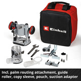EINHELL Accu boven-/kantenfreesTP-RO 18 Set Li BL bovenfrees Rood, Incl. Accessoire set, Accu en oplader niet inbegrepen