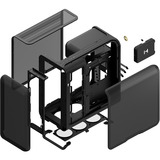 HYTE X50 Air midi tower behuizing Zwart | 2x USB-A | 1x USB-C