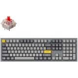 Keychron Q6-N1, toetsenbord Grijs, US lay-out, Gateron G Pro Red, RGB leds, Double-shot PBT, hot swap, Knob
