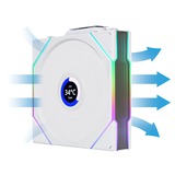 Lian Li UNI FAN TL120 LCD Wireless Triple Pack case fan Wit, 4-pin PWM + 1x 9-pin USB, Incl. controller
