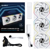 Lian Li UNI FAN TL120 LCD Wireless Triple Pack case fan Wit, 4-pin PWM + 1x 9-pin USB, Incl. controller