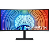 SAMSUNG LS34A650UBUXEN 34" Curved UltraWide Monitor Zwart, 1x HDMI, 1x DisplayPort, 3x USB-A 3.2 (5 Gbit/s), 1x USB-C 3.2 (5 Gbit/s), 1, RJ-45